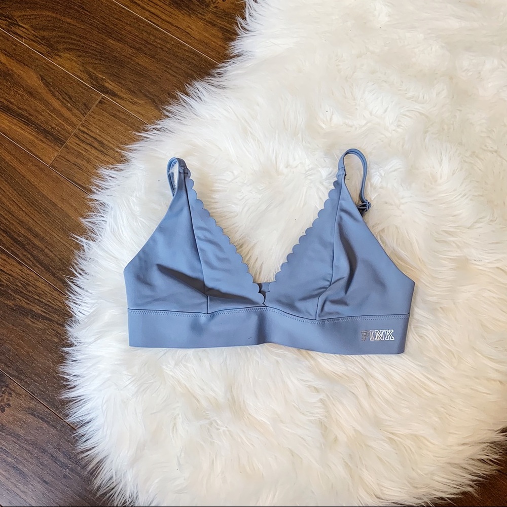 PINK Victoria’s Secret Bonded Bralette Scallop Bra Lightweight Wireless